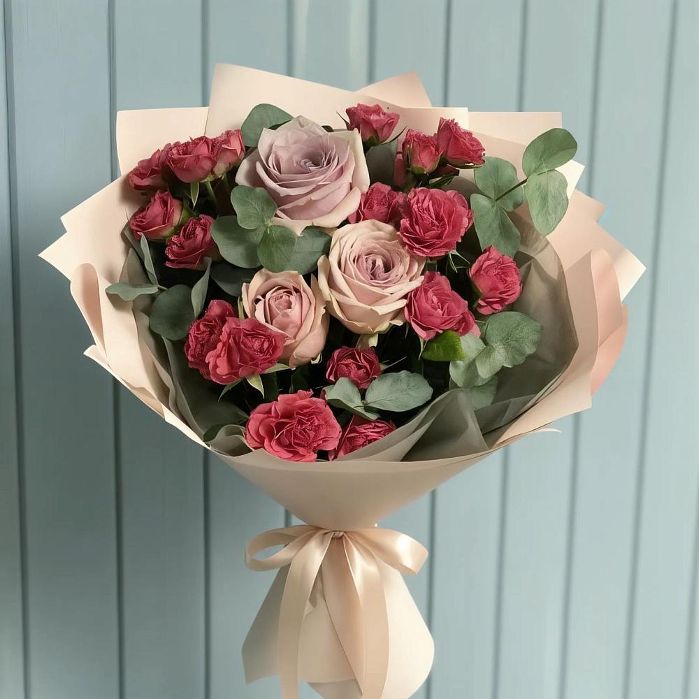 Букет цветов из: Гвоздики и Розы в Нижнем Карачане