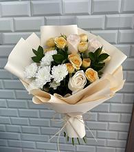Букет цветов из:  Розы и Хризантемы в Нижнем Карачане