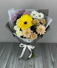 Букет цветов из:  Розы, Герберы и Хризантемы #REPLACE_PRED# Нижнем Карачане