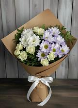 Букет цветов из:  Хризантемы и Розы #REPLACE_PRED# Нижнем Карачане