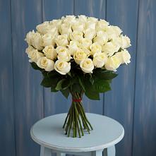 Букет 51 Белая роза Эдлесс Лав в Нижнем Карачане