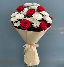 Букет цветов из:  Розы и Хризантемы в Нижнем Карачане
