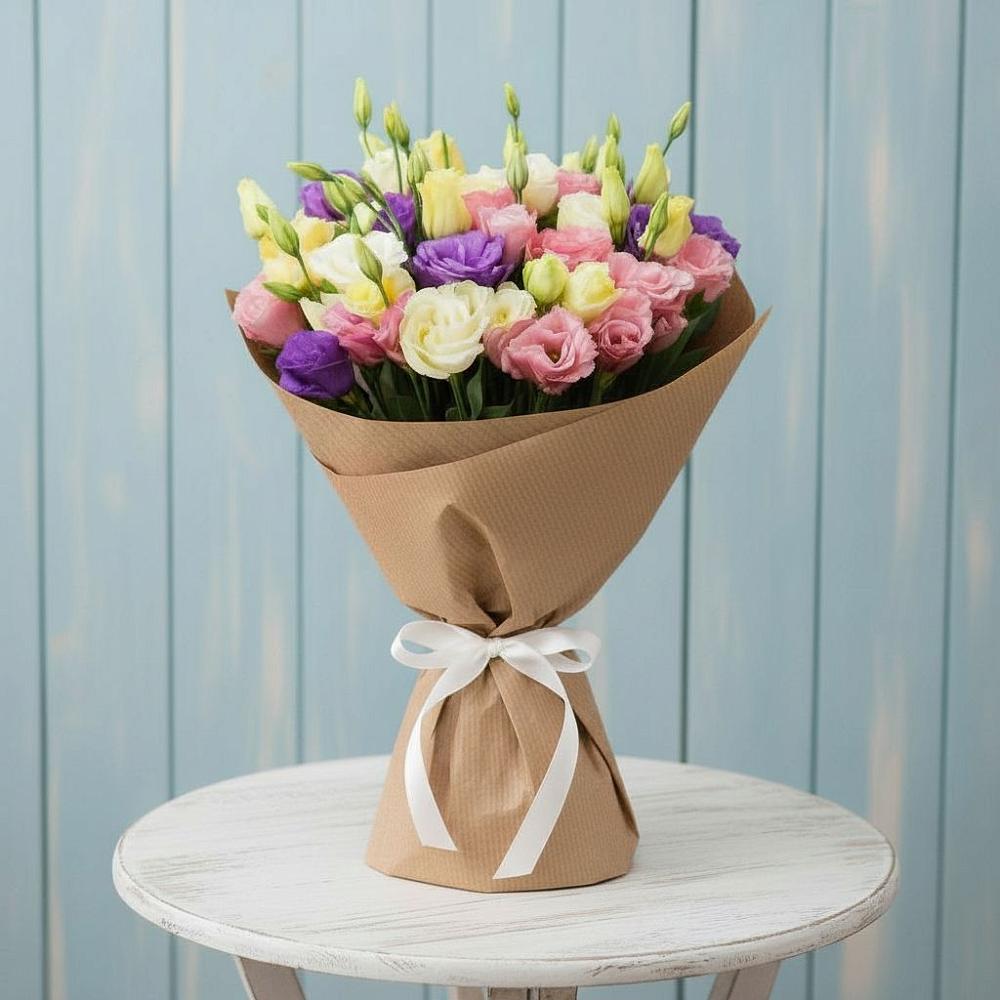 Букет цветов из: Лизиантусы в Нижнем Карачане