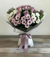 Букет цветов из:  Хризантемы и Розы в Нижнем Карачане