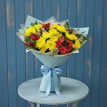 Букет цветов из:  Альстромерии и Хризантемы в Нижнем Карачане
