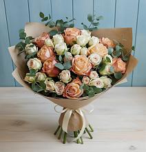 Букет цветов из:  Альстромерии и Розы в Нижнем Карачане